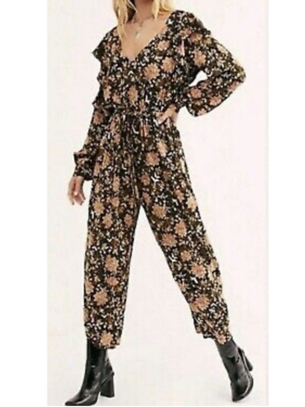 Free People Lux Floral Jumpsuit